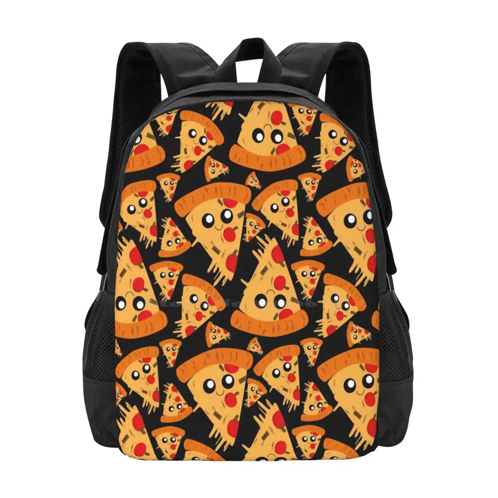 Cute Pizza Pattern Teen College Student Backpack Pattern Design Bags Pizza And Chill Slice Of Pizza Pizzamas Pizza Is Life