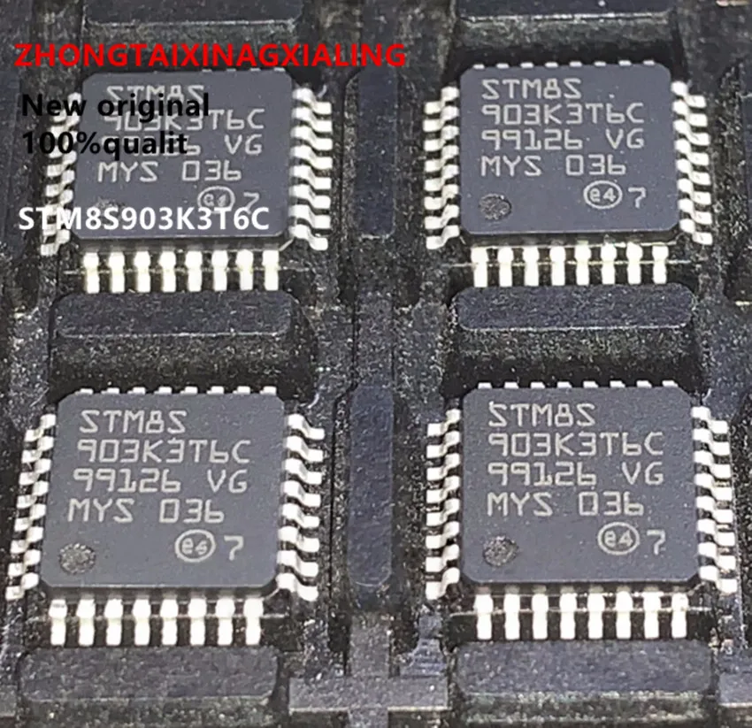 

50 шт. STM8S903K3T6C STM8S903K3, новый оригинальный 8-битный микроконтроллер, однокристальный микропроцессорный чип