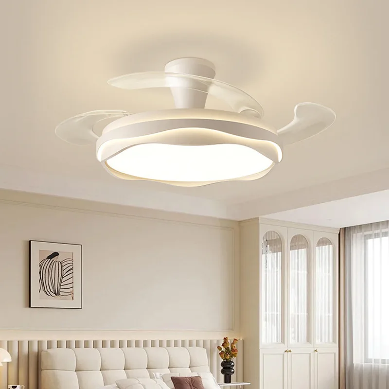 

Modern Invisible LED Ceiling Fan Lights DC motor Large Air Volume Folding Blades Lamps for Living room Bedroom Dining room
