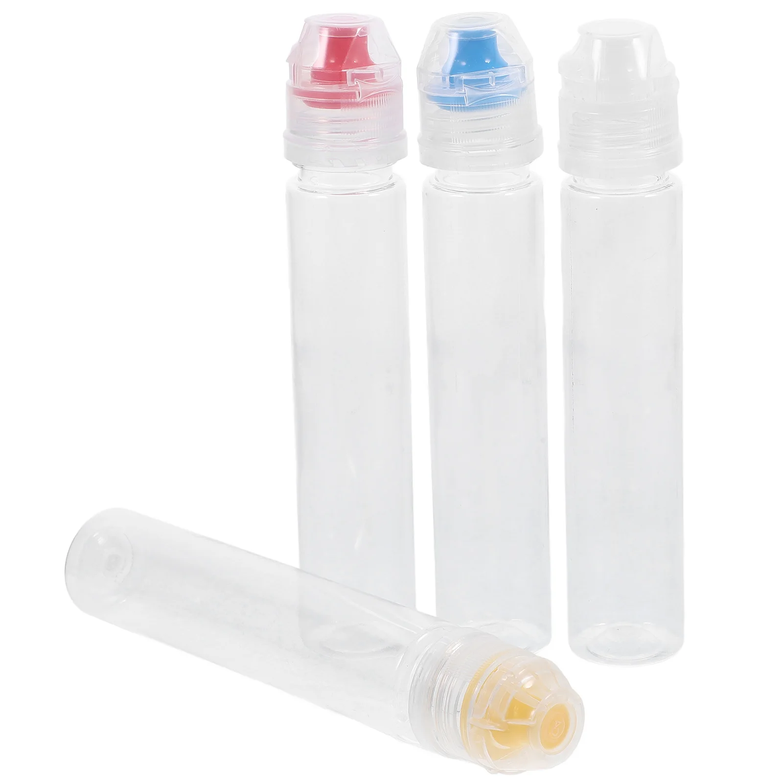 

4 Pcs Sauce Dispenser Bottle Honey Food Condiment Castor Ketchup and Mustard Squeeze Travel