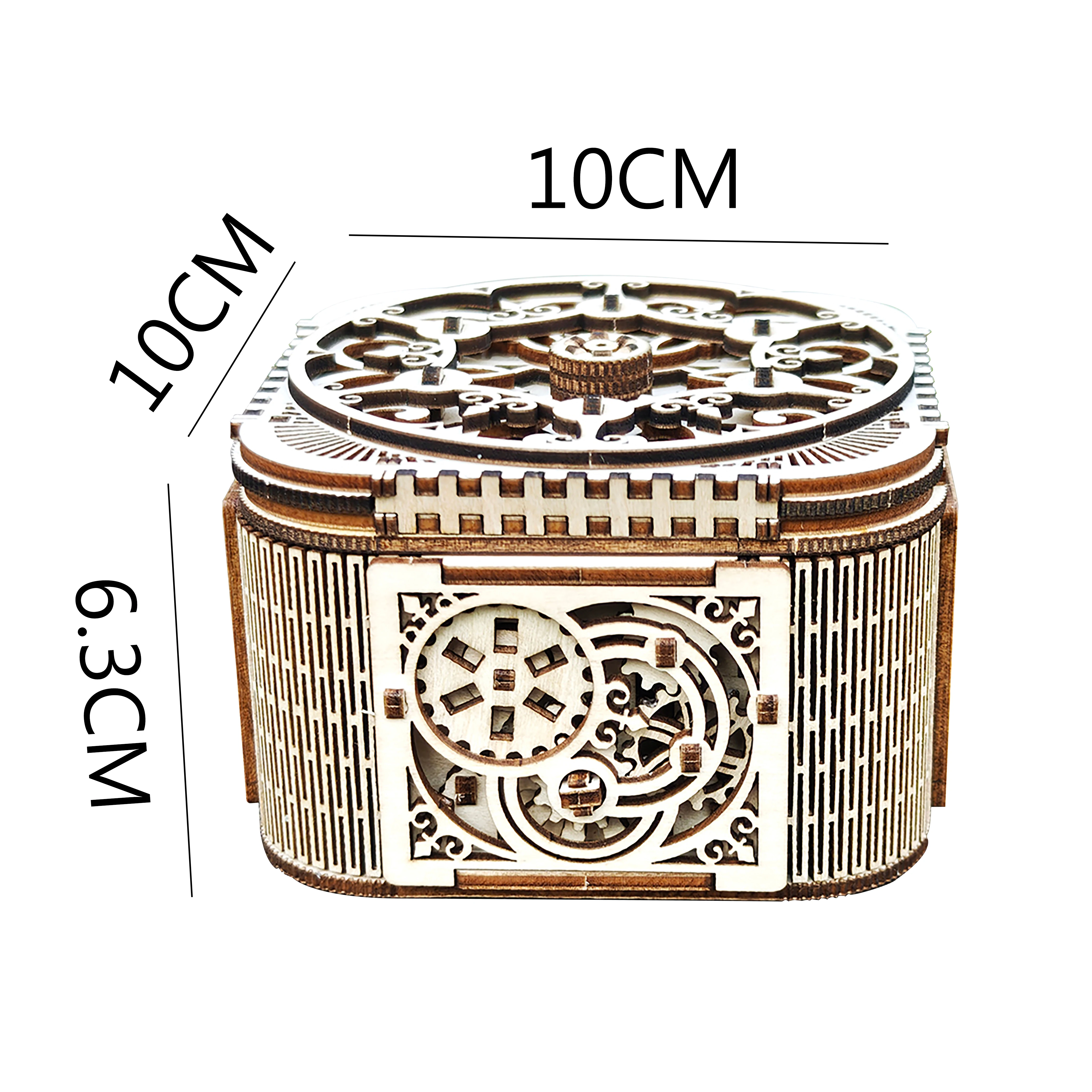 DIY 3D 宝箱木製パズルゲーム組み立てギフトギフト大人のビルディングブロック宝箱