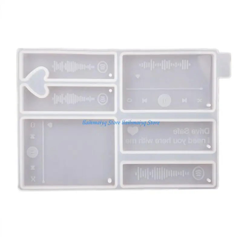 573B Music Player Pendants Casting Resin Mold DIY Crafts Jewelry Pendants Mold Handmade Ornaments Decorations Crystal Mould