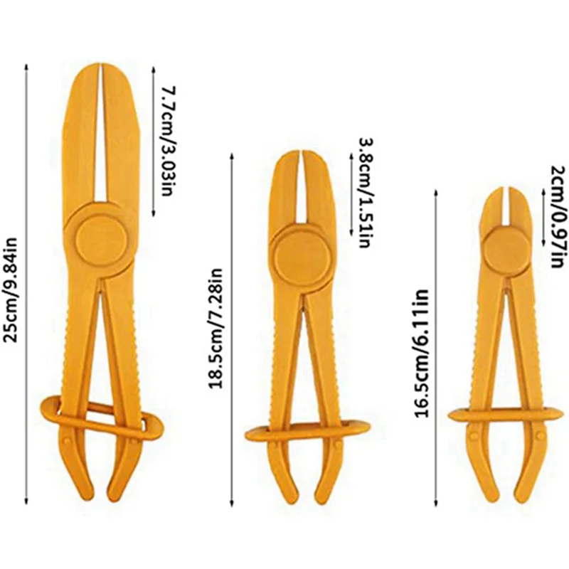 Набор из 6 пластиковых плоскогубцев для трубок, плоскогубцы для уплотнений трубок, пластиковые плоскогубцы, зажим для трубок, инструмент, зажим, охлаждающий шланг-BAAX