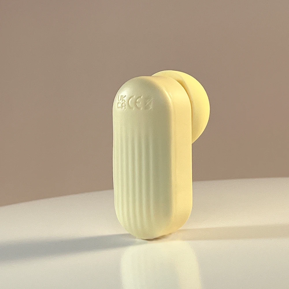 Dream Vibe Echo 2-in-1Mini Sucker 이어폰 모양의 노란색 태핑 및 빠는 진동기 섹스 토이 여성 젖꼭지 Clitorial Massager