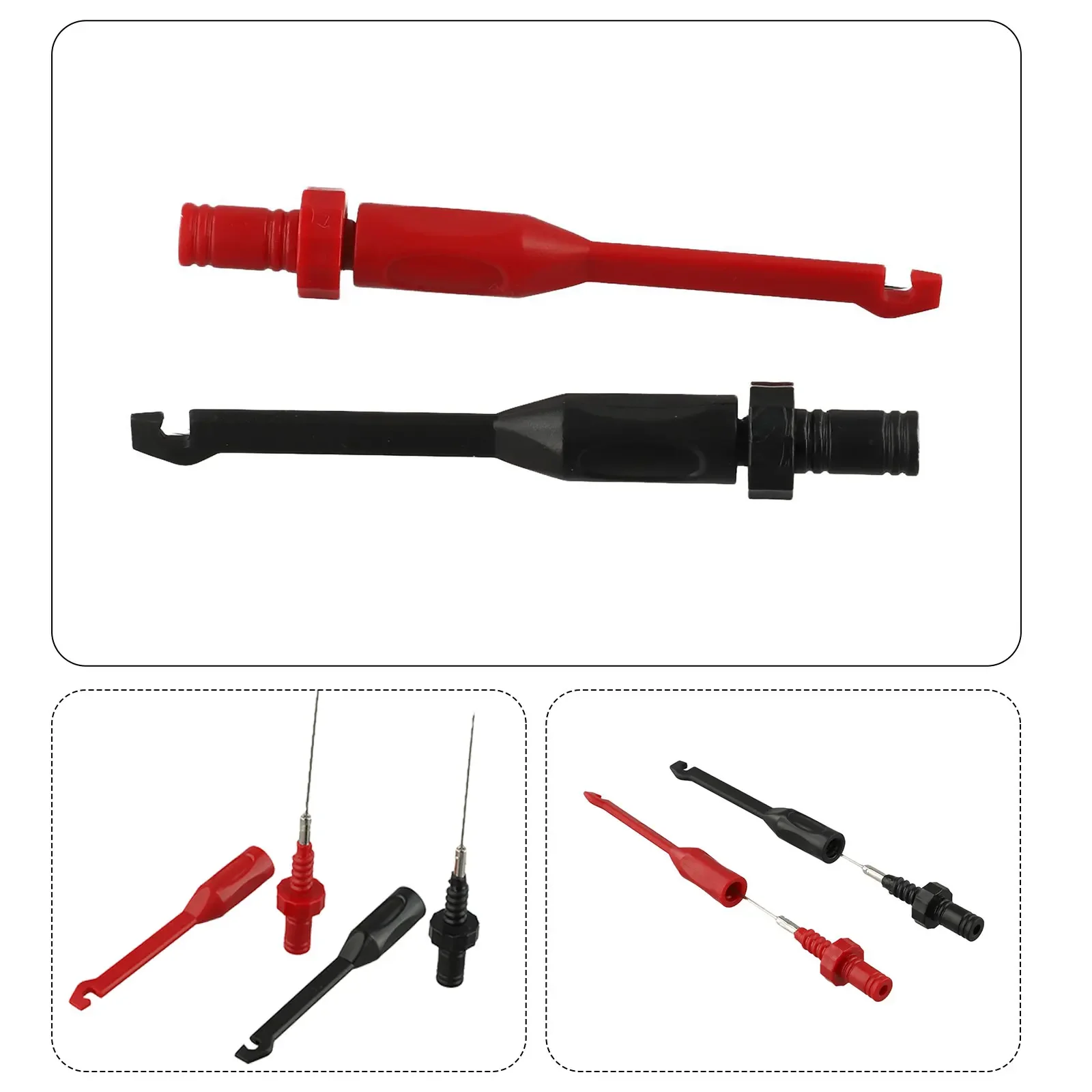 2pcs Insulation Piercing Test Clips for Circuit Inspection Non Destructive Testing Tool for Multimeters and Oscilloscopes