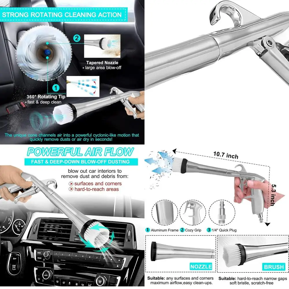 

Car Cleaning Gun High Pressure Car Cleaning Tool Air Blow Gun Car Detailing Kit Interior Cleaner Air Duster Blower Gun Pneumatic