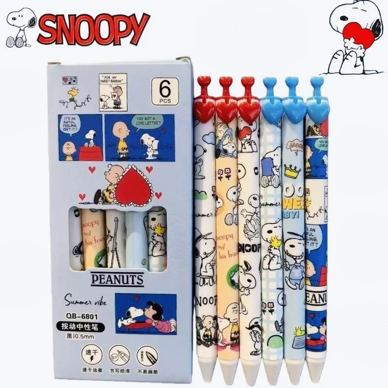 Snoopy Woodstock Charlie Brown Gel Pen Quick Dry Ink Stationery Cartoon Kawaii Student School Office Gift
