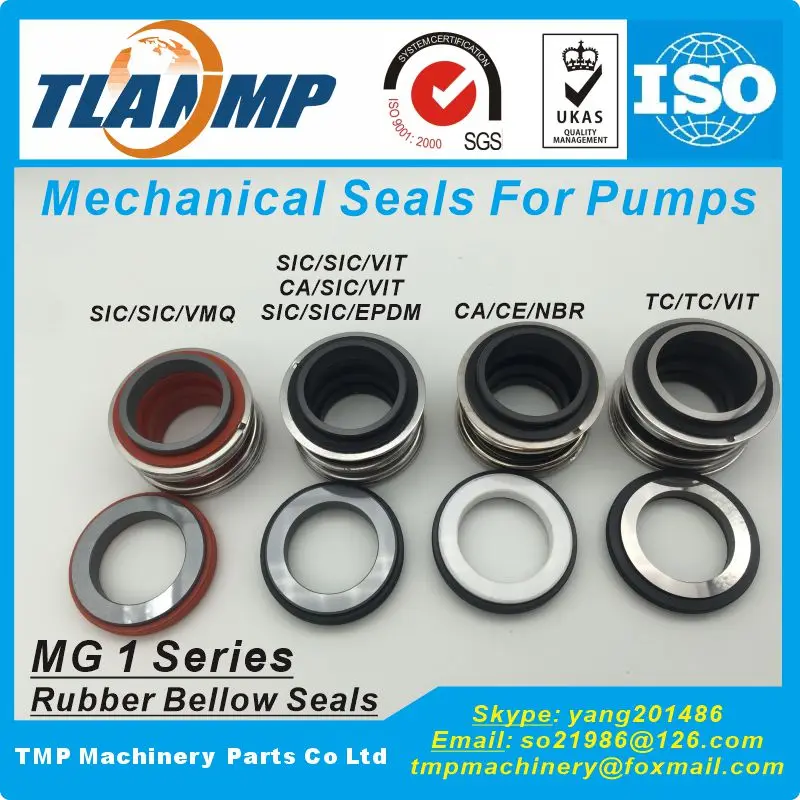 MG1-55 ( MG1/55-G60, MB1-55, 109-55) TLANMP Mechanical Seals สําหรับปั๊มน้ําพร้อมที่นั่งถ้วยแบน G60