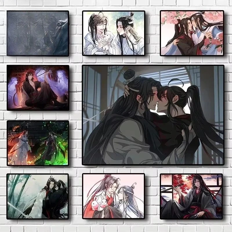 Mo Dao Zu Shi-pintura de diamante de Anime Wei Wuxian Lan Wangji, arte de amor Gay para sala de estar, decoración de pared del dormitorio, Anime chino