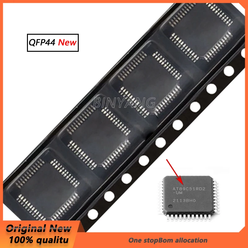 (1piece)100% New AT89C51RD2-RLTUM AT89C51RD2 QFP44 In Stock Chipset