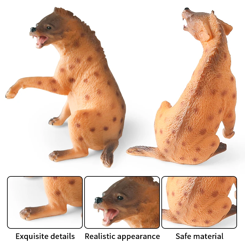Oenux Klassische Wilde Afrikanische Tiere Simulation Tiger Hyaenidae Action Figur Figuren PVC Modell Bildung Schule Kind Spielzeug – Detail 6