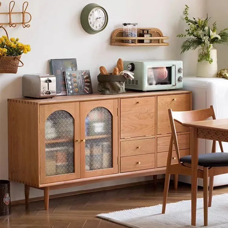 

Customizable Nordic led luxury dining side storage tea cabinet modern simplicity