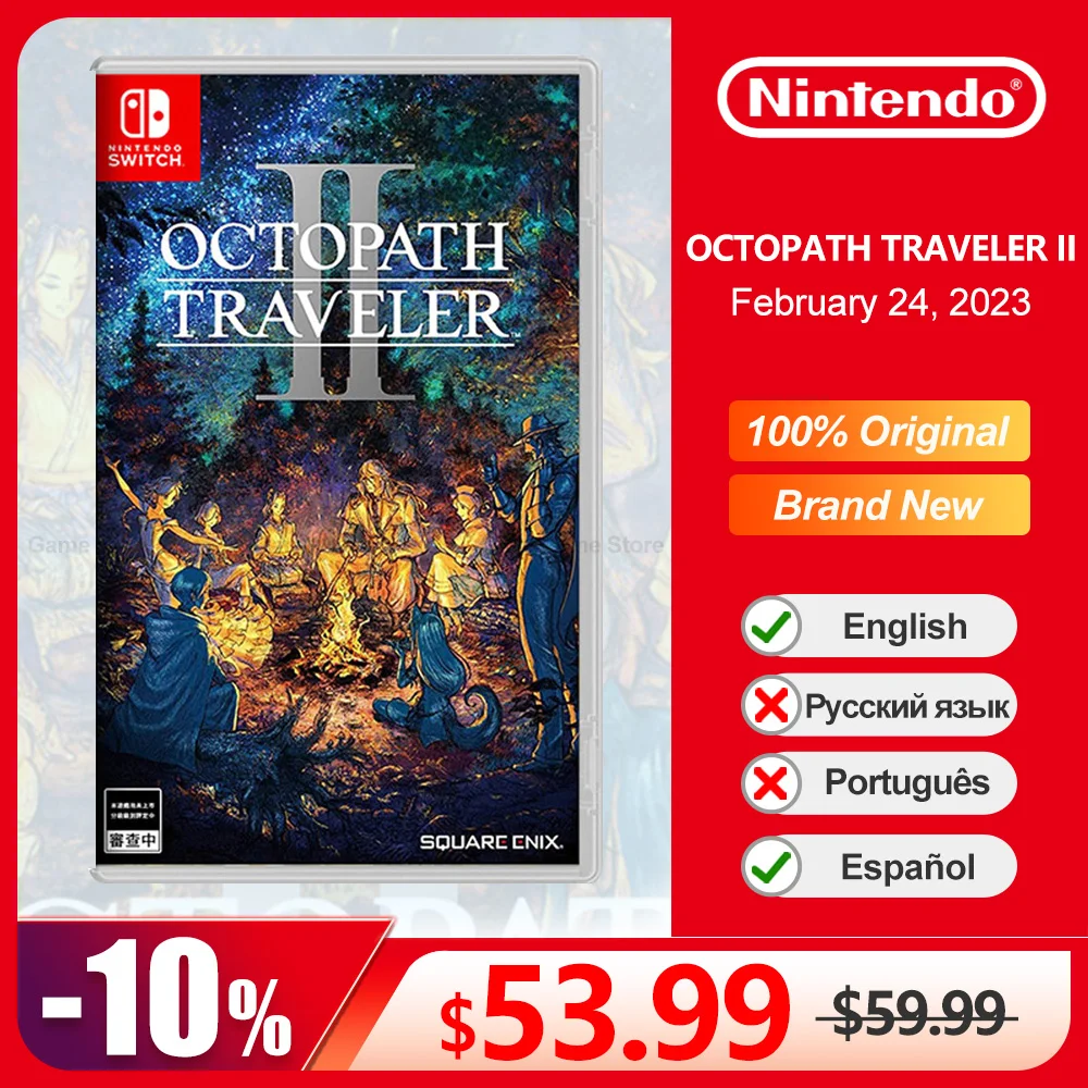 

OCTOPATH TRAVELER II Nintendo Switch Games Deals 100% New Physical Game Card Support 1 Player for Nintendo Switch OLED Lite