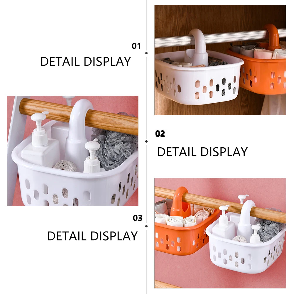 

Bathroom Storage Basket Portable Small Spaces Living Room Kitchen Bathhouse Dorm Hair Shampoo Facial Bathing Items