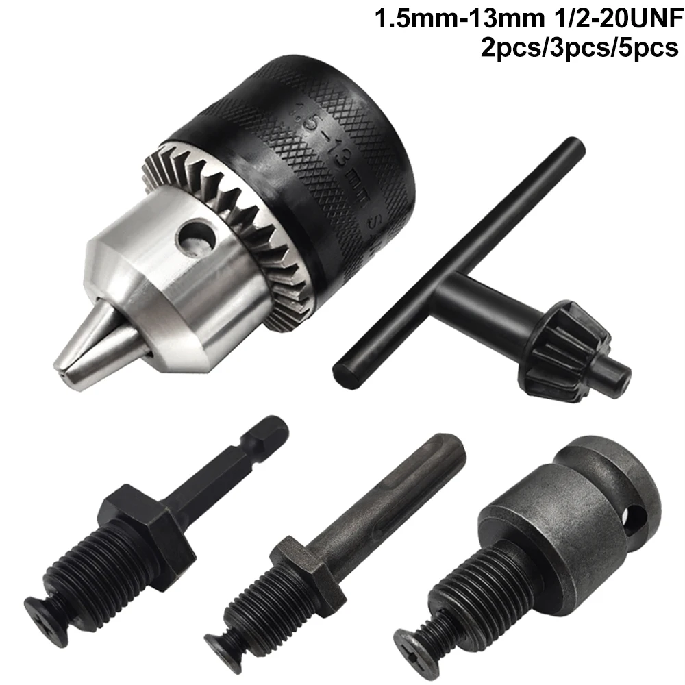 

1.5-13mm Metal Drill Chuck,with Chuck Key,1/2-20UNF Thread,Key Type Light Duty Drill Chuck,for Drill Bit Screwdriver Tap&Sockets