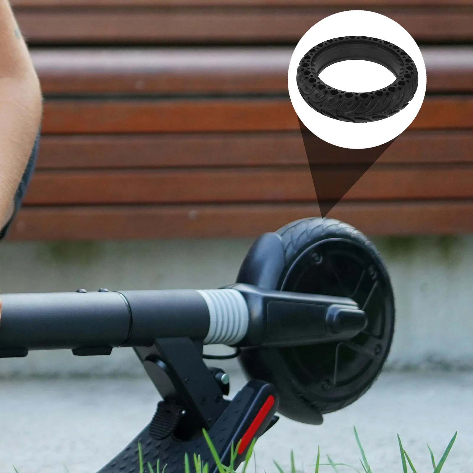 

1pcs 8 Inch Anti-Slip Solid Rubber Tires For Electric Scooter Durable Tubeless Replacement Wheels Wear-Resistant Honeycomb Tire