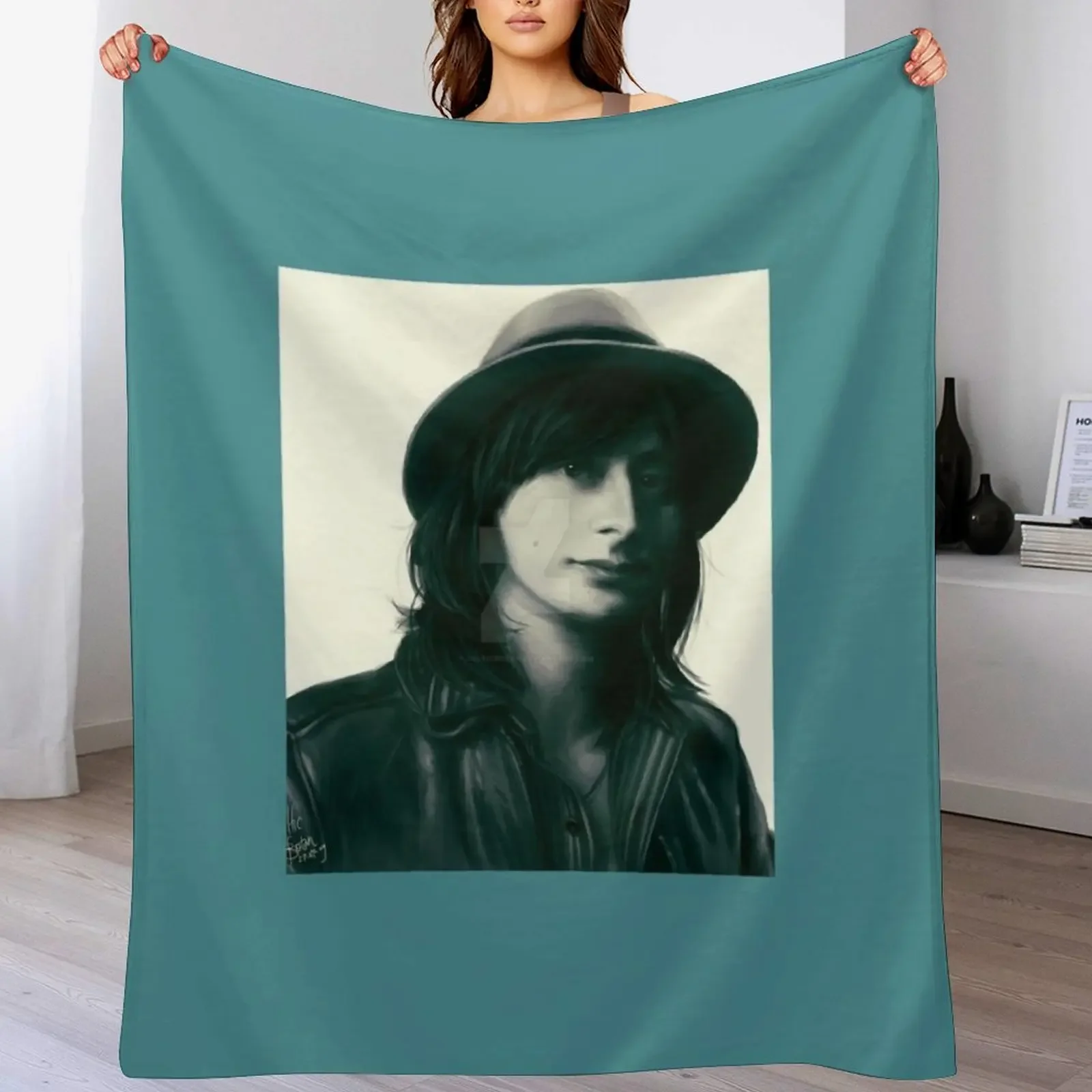

Steve Perry Art Throw Blanket Loose Decorative Sofas Furry Giant Sofa Blankets