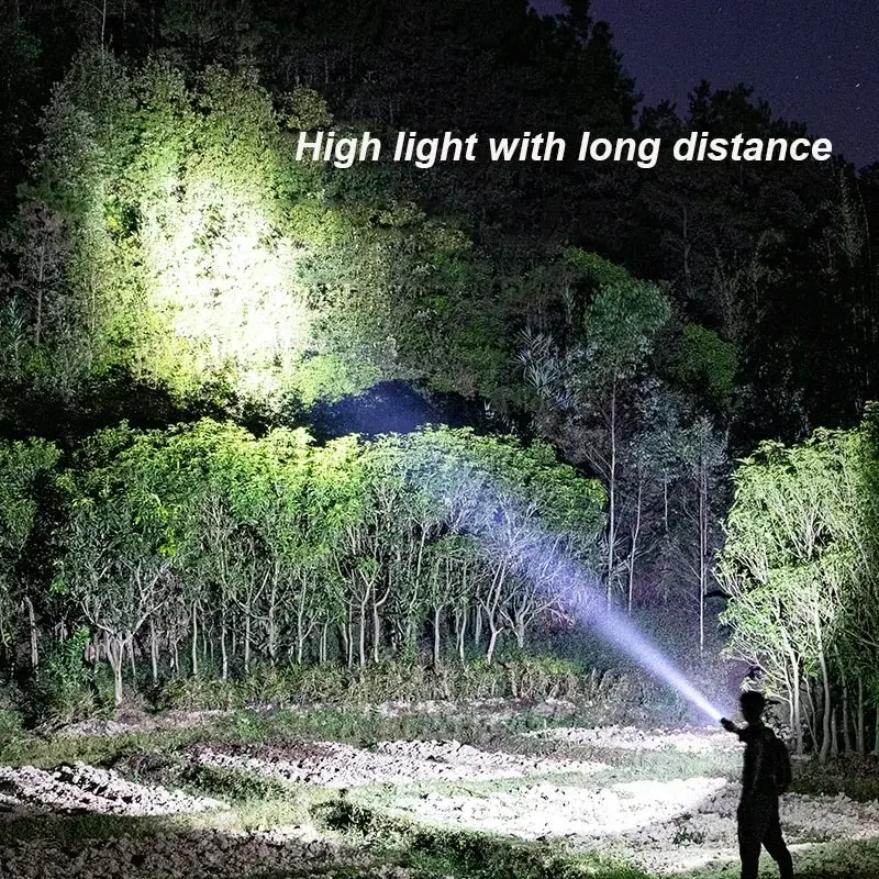  Smiling Shark Super Bright LED Flashlight USB Rechargeable 18650 Battery Led Torch for Flashlight Camping Hunting Outdoor