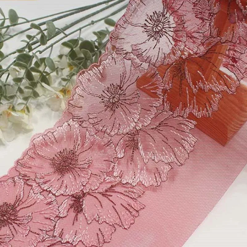 29Yards Red Embroidery Lace Trim Skirt Hem Underwear Sewing Craft DIY Apparel Fabric Lace Baby Clothes