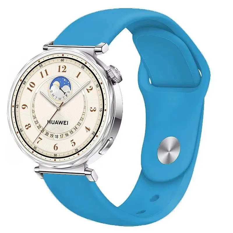 Pulseira de silicone de 18mm 20mm 22mm para huawei watch gt5 gt4 41mm 46mm/gt5 pro 46mm 42mm pulseira esportiva para huawei watch 4 3 pro bandas