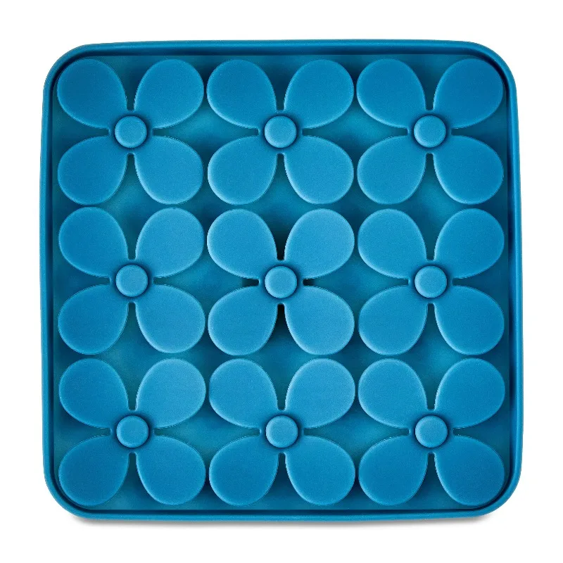 Silicone Shamrock Snuffle Mat, Blue, 8