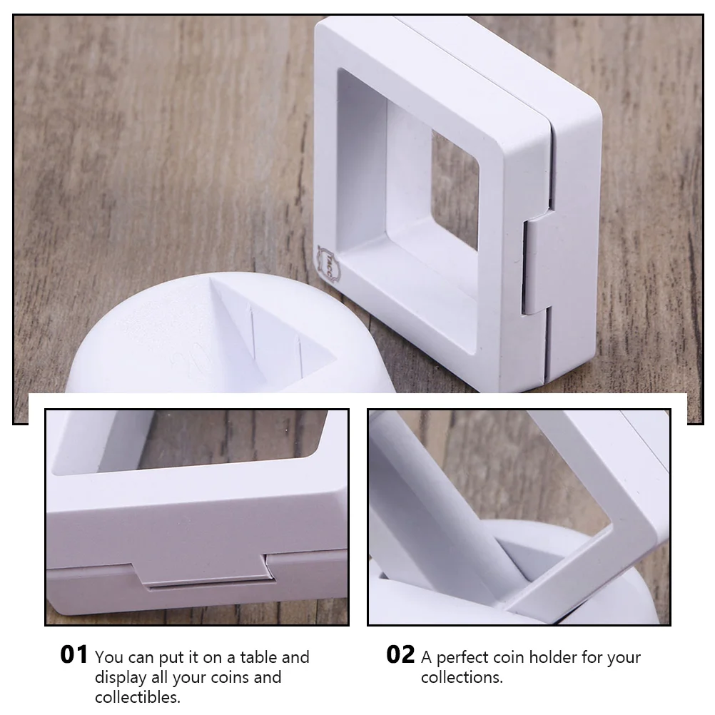 

5 шт. витрина для монет St PP пластиковая памятная стойка для хранения веникзер чехол рамка полка домашний офис декор