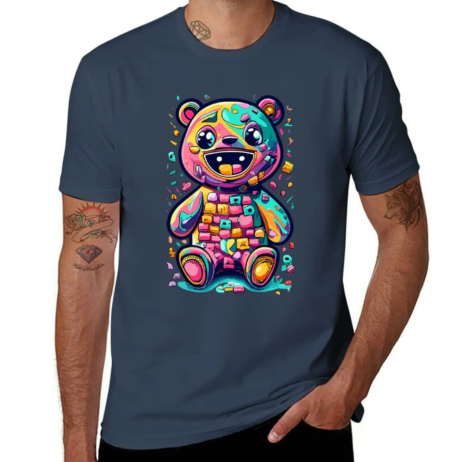 

Gleeful Gummy Bear With A Sugary Grin T-Shirt man t shirt luxury cotton t shirt pack T-Shirt