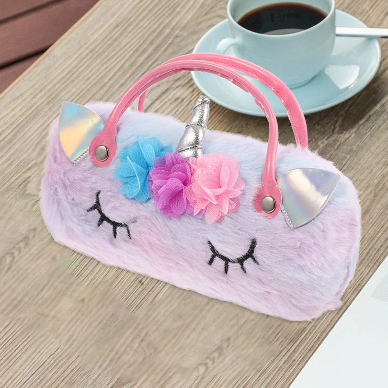 

Unicorn Glasses Case Plush Eyeglasses Holder Sunglasses Box Pouch Spectacle Case Eyewear Storage Carry Bag Travel Kids Purse NEW