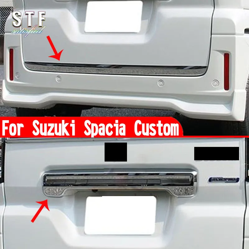 For Suzuki Spacia Custom M K54S M K94S 2024 Accessories Rear Trunk Lid Strip Cover Trim Molding Decoration Stickers