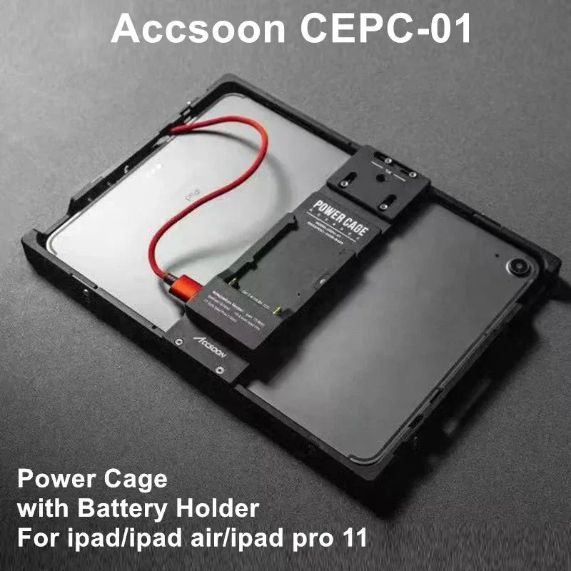 ACCSOON CEPC-01 Cage Wireless Video Audio Transmission Viewing Kit with Battery Holder for iPad Tablet iPad air iPad Pro 11