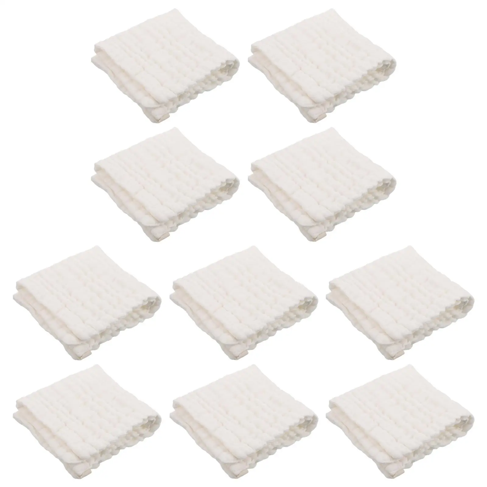 

10 Pcs Cotton Gauze Washcloths Soft Baby Towels Newborn Infant Saliva Scarf Bulk Kids Accessories Cloth Diapers