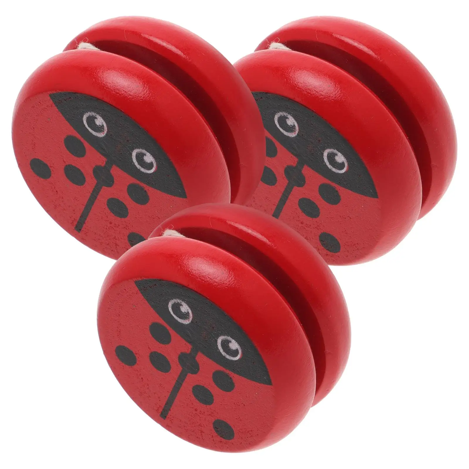

3 Pcs Wooden Yoyo Ball Kids The Animal Mermaid Toy Bamboo Toddler Toys for Boys