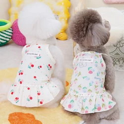 Dog Clothes Summer Print Sling Dresses For Small Dogs Chihuahua Yorkshire Costume Puppy Clothing Girls Hoodie Skirt Apparels XXL
