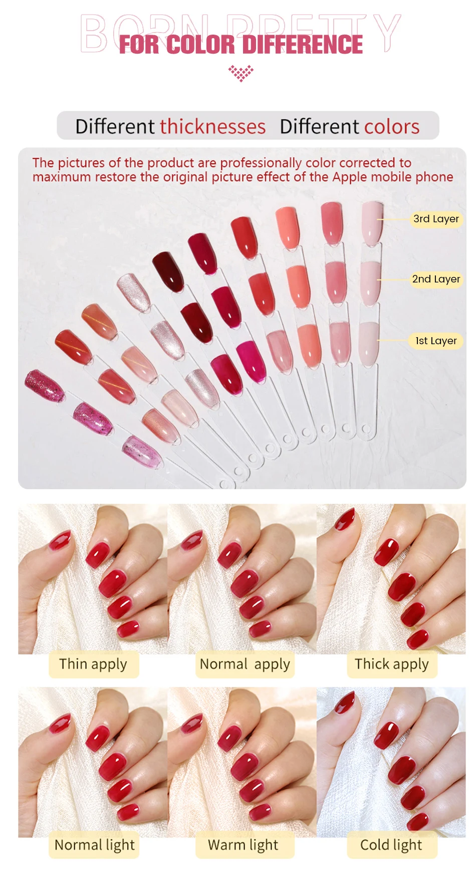 BORN PRETTY 10 ml Katze Magnetischer Gel Nagellack Mondlicht Glasperle Wasser Licht Kristall Soak Off UV Lack für DIY Nail Art – Detail 8