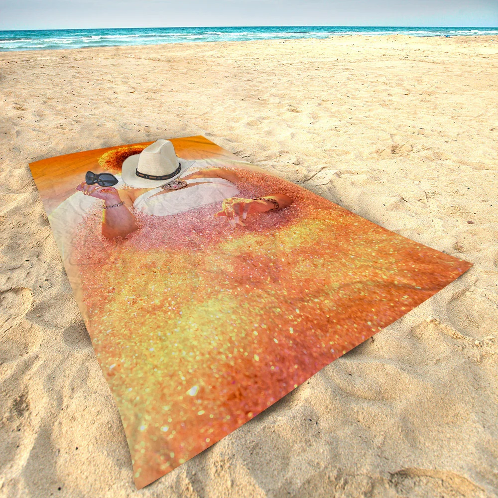 

Ice Spice Rapper Big Microfiber Beach Towels Quick Dry Towel Sand Beach Towels Pool Towel for Travel Swim Pool Yoga