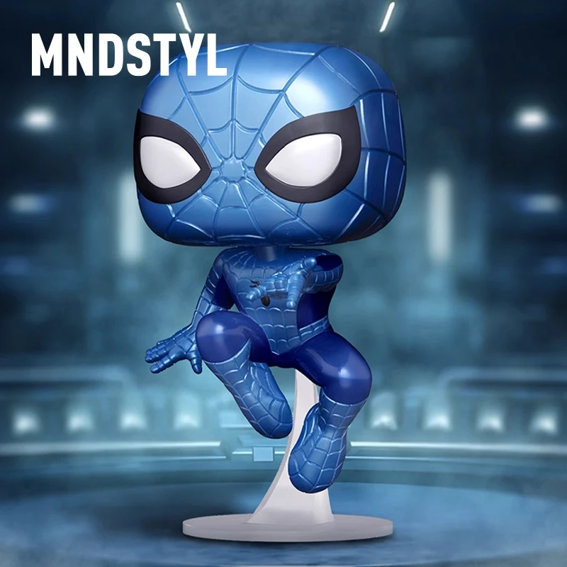 

FUNKO POP Marvel Spider-Man (Metallic Painted Version) Anime Action Desktop Decoration Ornament Model Toys Collectible Model