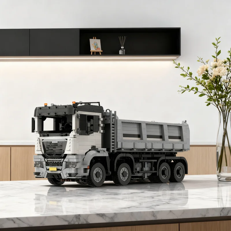 

3933pcs MOC New Man TGS 8x8 Dump Truck Technical Model Building Blocks Creative Gift DIY Display Decor Adult Premium Kids Desk
