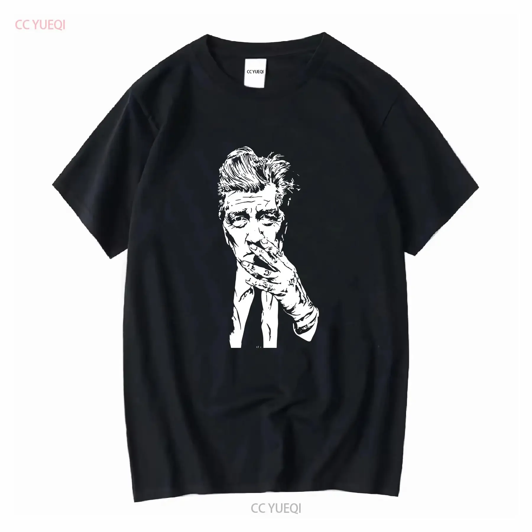 David Lynch Design T Shirt Twin Peaks Blue Velvet Movie vintage Washed Soft fashion streetwear Breathable homme vintage Washed
