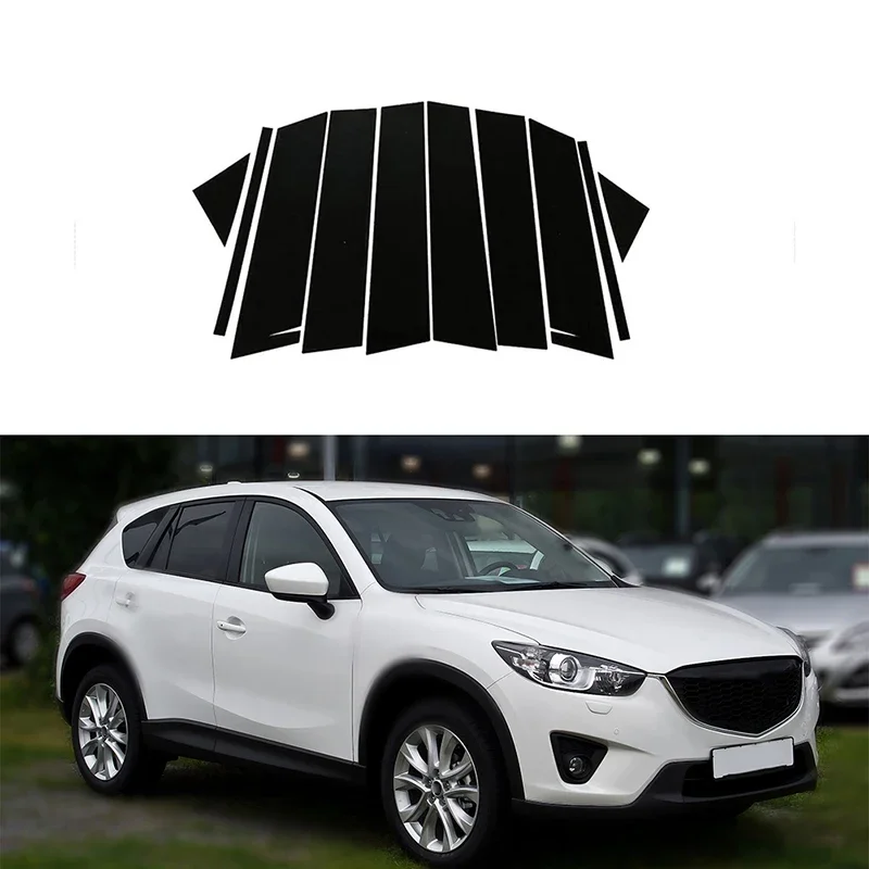 Car Pillar Posts Door Window Trim Cover Decorative Sticker Exterior Styling Decoration for Mazda CX-5 2013 2014 2015 2016