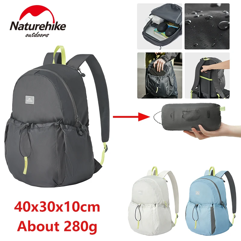 

Naturehike Foldable Backpack Outdoor Travel Camping Bag 70D Nylon Waterproof Softback Shoulder Bag Hiking Knapsack Portable 20L