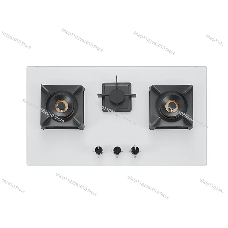 Suitable for intelligent white glass top gas stoves -3 burners LPG kitchen appliances