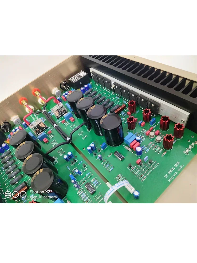 AMXEKR Reproduction FM711 MKII Power Amplifier Class AB 250W*2 HiFi Home High-end Power Amplifier 1:1 Reproduction 100dB