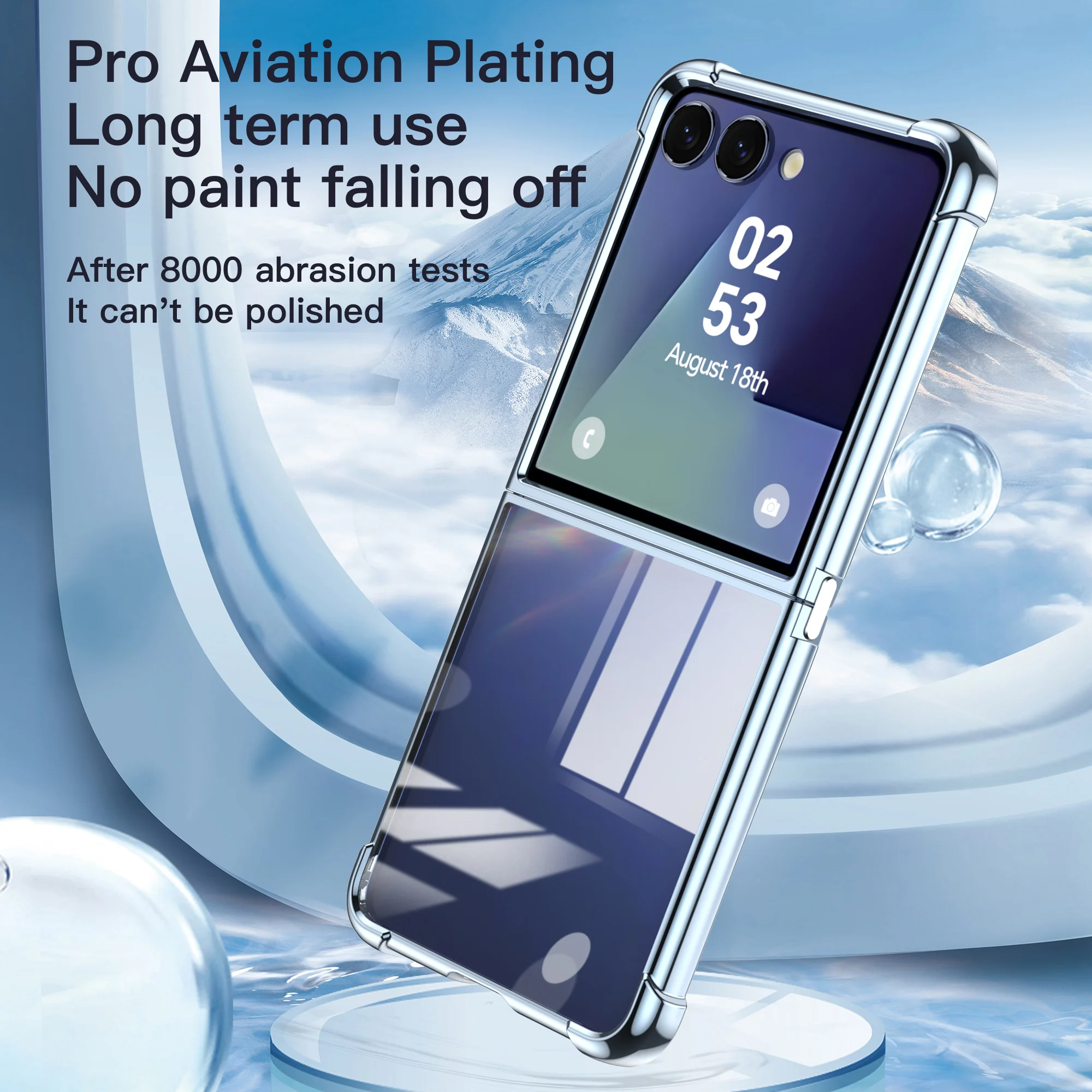 Luksusowe, przezroczyste, miękkie etui na telefon z powłoką ochronną do Samsung Galaxy Z Flip 8 7 FE 6 5 4 3, wzmocnione, odporne na wstrząsy, przezroczysta tylna obudowa. — zdjęcie produktu 6