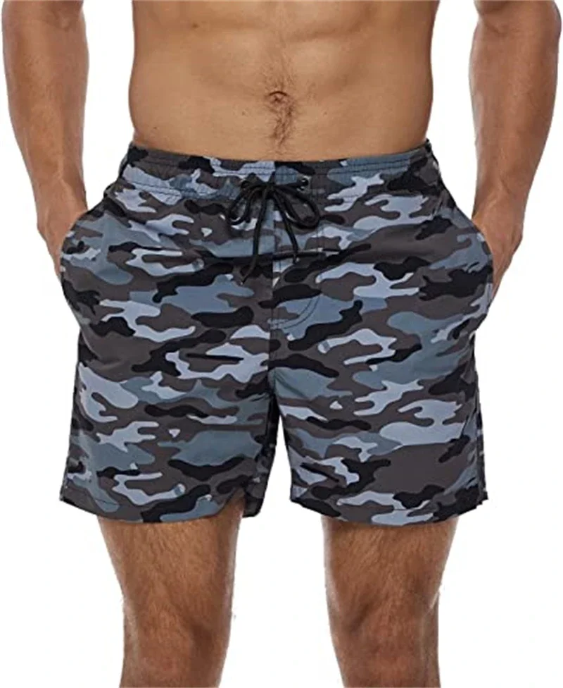 Men Summer Swimwear Beach Shorts For Men Digital Print Male Swimming Trunks Quick Dry Man Surf Board Shorts Beachwear