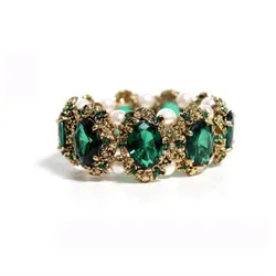 quality Golden green crystal stone bohemia R setro s style bracelets fashion jewelry women weddinglovers gift brand