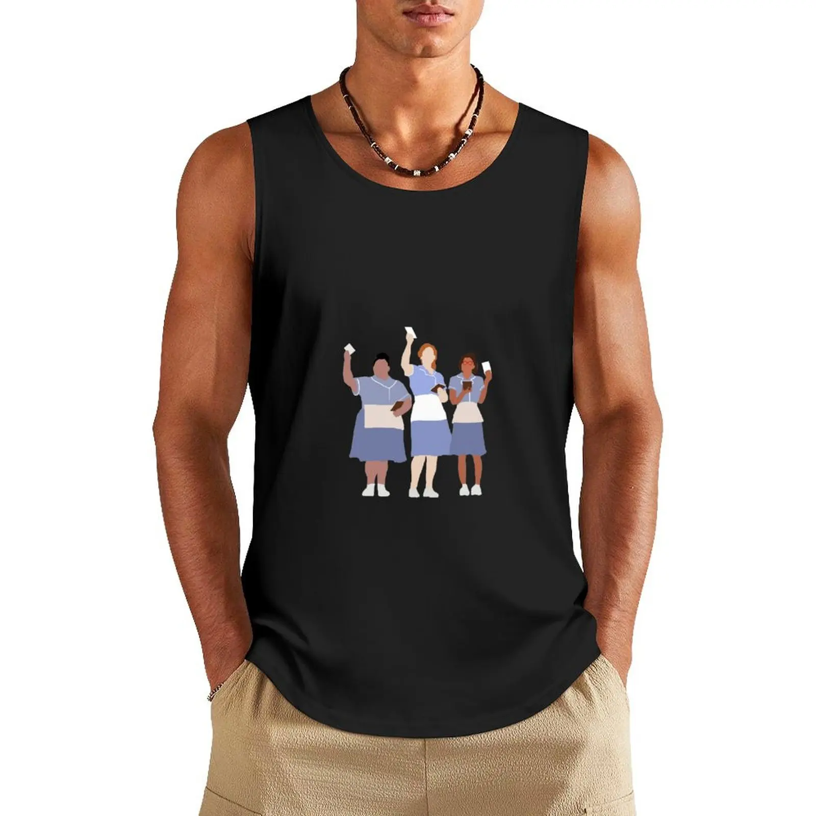 waitress musical Tank Top gym accessories men gym clothing gym top cute tops