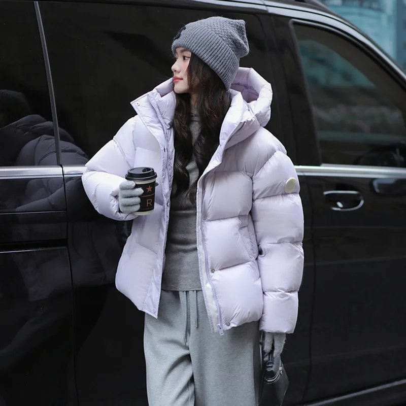

2025 Новая мода, высокое качество, теплая зимняя куртка с капюшоном на белом утином пуху, женский пуховик, утепленный женский пуховик, топ