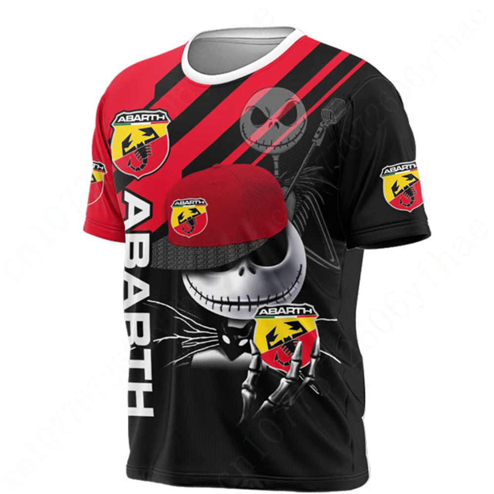 Homens e mulheres Abarth Anime Camiseta extragrande, secagem rápida, blusa de manga curta, roupas casuais, unissex, Harajuku