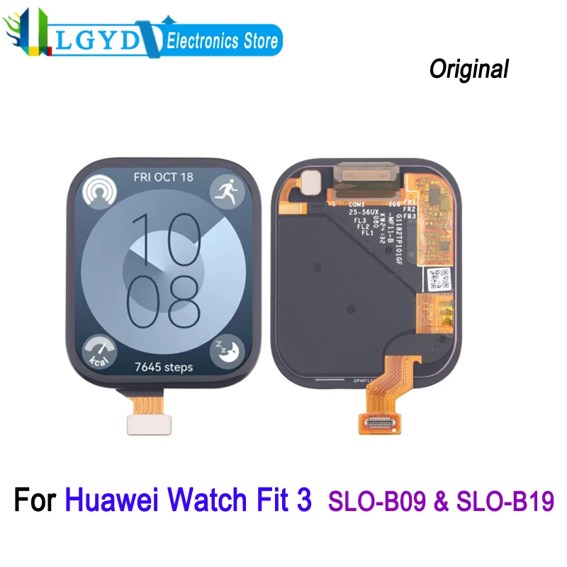 1.82-inch AMOLED Screen For Huawei Watch Fit 3 SLO-B09 & SLO-B19, Fit3 Smartwatch LCD Display Touch Screen Replacement Part