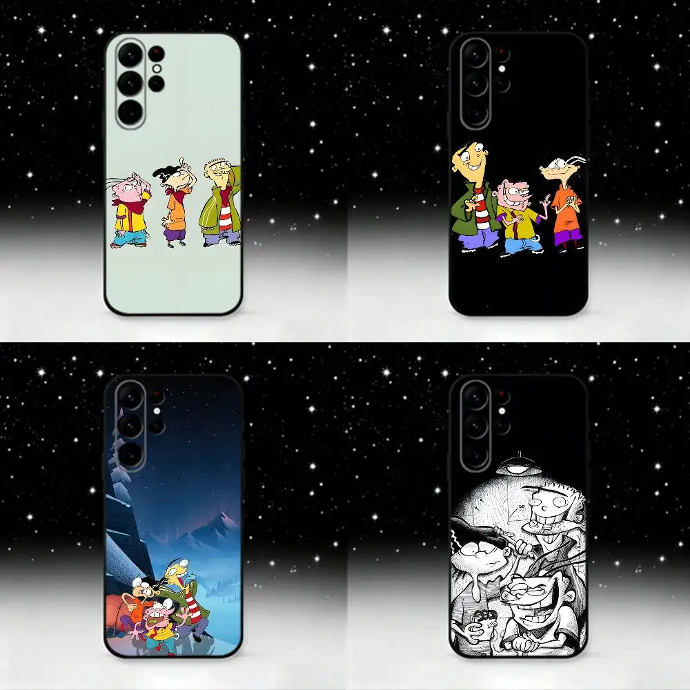 

Cartoon Ed Edd N E-Eddy Phone Case For Samsung S25,S24 Ultra,S20,S30 plus,S22 plus,S23,S30 Ultra 5G Silicone Black Shell